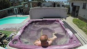 dayanara enjoys a relaxing hot tub pov session 😊