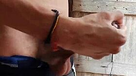 Excellent Handjob From His Big Cock