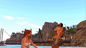 Hunky Cam Heyward And Lucky Beach Goer Share Intense Emotions