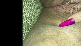 Touching my pussy with toys and dildo