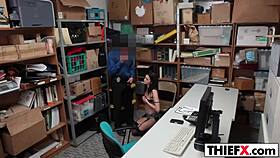 Fucking this hot teen 18+ burglar in the garage, she gets punished hard.