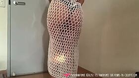 French Blonde Amateur Dances Striptease And Masturbates At Home