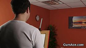 unusual stunner gets cumshot on her face gulping all the love juice 😍