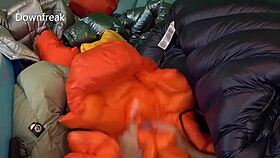 20 Down Jackets In An Inflatable Pool.