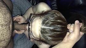 Asian girl gives me a tight blowjob in our sex tape, then anal fucking and assfucking with amateurs