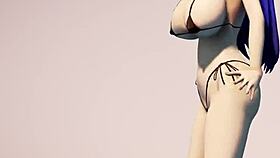 bikini girl dance big tits in anime hentai