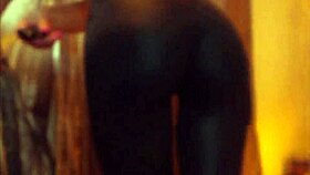 Petite brunette dances in spandex leggings on webcam 😘