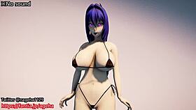 bikini girl dance big tits in anime hentai