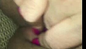 Touching my pussy with toys and dildo