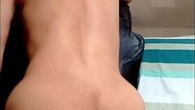 argentinian twink rides a thick dildo deep in his tight ass.