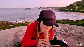 Just chilling with the best public blowjob ever from this hot babe. Gotta love outdoor fun!