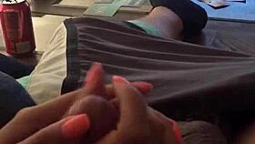 trimmed video of handjob and masturbation scene