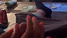 trimmed video of handjob and masturbation scene