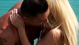 Classy Eurobabe sucks cock before getting plowed hard after steamy foreplay. Her small 18+ tits shine.