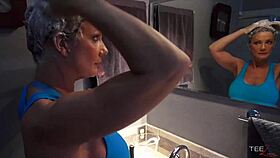 deauxma gives a shampoo and blowjob
