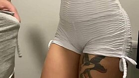 Cassiana Costa enjoys a big thick dick in the club bathroom