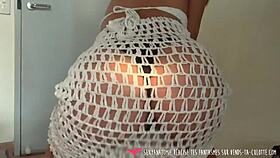 French Blonde Amateur Dances Striptease And Masturbates At Home