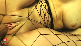 SEXY BLACK STOCKINGS FIT GIRL GETS IT ROUGH in the gym.