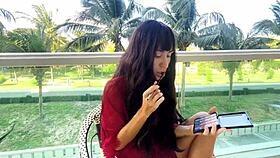 sexy brunette beauty shares makeup tips for a flawless face