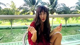 sexy brunette beauty shares makeup tips for a flawless face