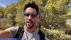 Woman Walks Naked And Masturbates On Road.