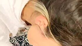 latina gives sexy facial on monster cock 😍