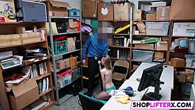 Shoplifting girl catarina faces consequences in the shop