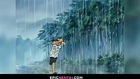 Sweet virgin character gets intimate and fingered in hentai.