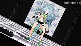 sinon from sword art online in mmd