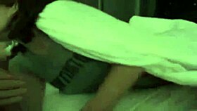 chubby wife gets facial from teen girl in cumshot scene