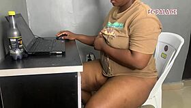 Housewife Caught Watching Porn and Fucked Hard by Husband's Friend