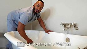 Darron Bluu shares romantic interracial passion in gayroom