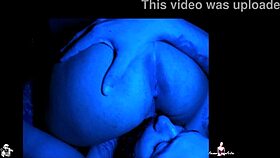 latina amateurs dive into pussy licking and rimming in sheer blue