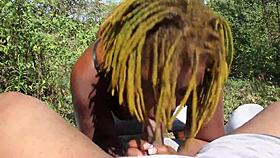 Poizon Ivy deepthroats Don Whoe's big black cock on the highway 😏