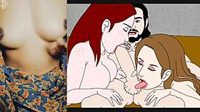 Asian Cartoon Inspires Solo Masturbation