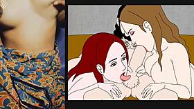 Asian Cartoon Inspires Solo Masturbation