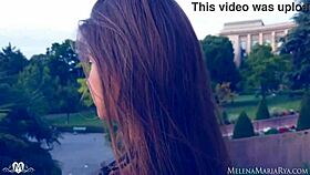 Melena Maria Rya Stuns in Public Outdoor Scene in Paris