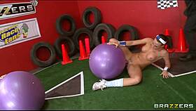 two brunettes share coachs cock