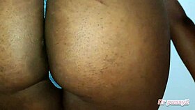 ebony employee does everything for extra money in this interracial big cock session with shaved pussy and cum