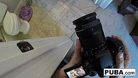 Busty Brett Rossi Teases and Masturbates in Motel Room