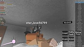 ebony whore rides big black cock in roblox style!