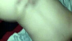 a homemade video shows a latina brunette bent over in a scene