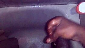 jerking off in the shower with a massive black cock, what a steamy surprise