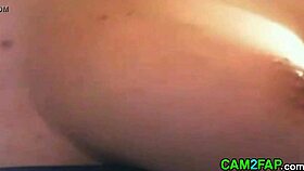 French European amateur masturbating on webcam close up