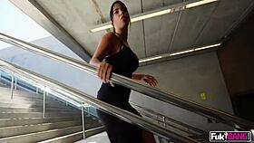 megan fiore's public anal tunnel gets pounded hard