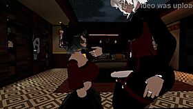 fake cop gets deepthroat from femboy at office 😏