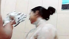 Desi bathroom sex with big tits and ass in hardcore scene