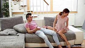 greta is such a sexy wife, licking pussy and getting cumshots 😍