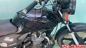 She booked the bike and took the dick