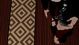 fake cop gets deepthroat from femboy at office 😏